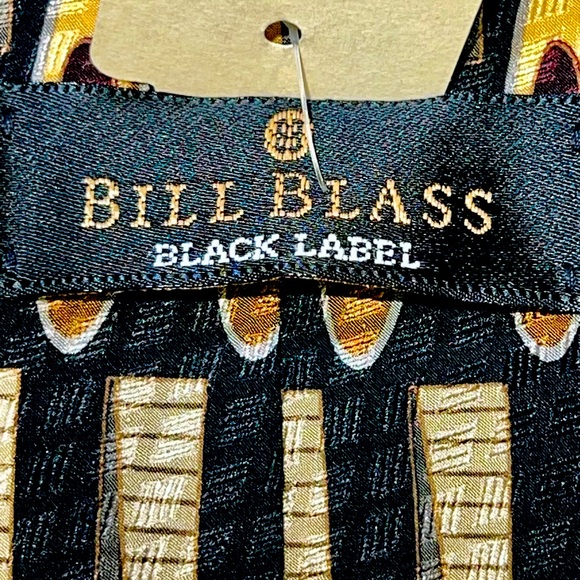 NWT BILL BLASS BLACK LABEL SILK TIE - Picture 3 of 5